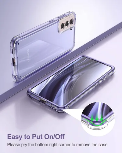 Miniatura 5 de SURITCH Funda transparente para Samsung Galaxy S21+ Plus de 6.7 pulgadas (solo protector de pantalla), [protector de pantalla integrado] carcasa