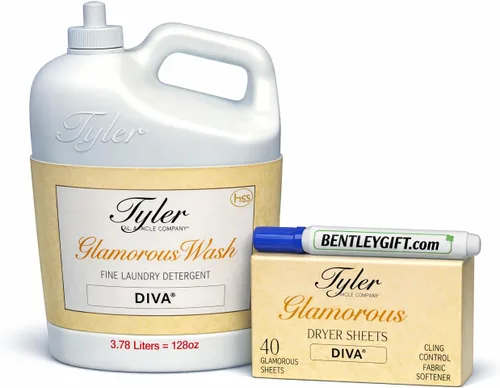 Miniatura 13 de Tyler Candle Company Glam Wash Laundry Detergent, Diva 16 Fl Oz/with Glamorous Sachet Single Pouch, Pull and Pour Spill Proof Cap b