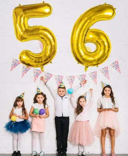 Miniatura 4 de Globos grandes de 40 pulgadas de números del 0 al 9, globos numéricos para decoración de fiesta de cumpleaños, globos de helio de aluminio