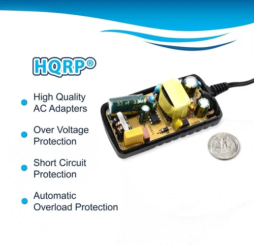 Miniatura 3 de HQRP Adaptador de CA compatible con Casio CTK-2090 / CTK2090 / CTK-2400 / CTK2400 / WK-225 / WK225 / XW-G1 / XWG1 cable de alimentación de teclados
