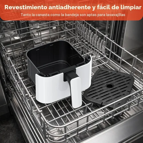 Miniatura 6 de NEWBULIG Freidora de aire, freidora digital compacta de 3 cuartos de galón con placa antiadherente y cesta apta para lavavajillas, comidas rápidas