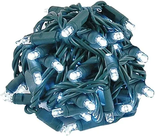 Miniatura 5 de Novelty Lights - Juego de mini luces LED de Navidad con 50 luces parpadeantes, multicolor, cable verde, 25 pies