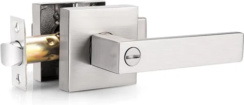 Miniatura 15 de Probrico Palanca de Puerta de Cama y Baño Negro Mate Servicio Pesado Manija de Puerta de Privacidad, Cerradura de Puerta Sin Llave Interior Baño