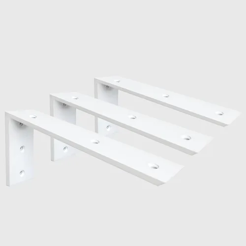 Miniatura 17 de WINKER Soporte para encimera, paquete de 2 unidades resistente de soporte oculto en L para estante de 3/8 pulgadas de grosor, 10 x 6 x 2.5 pulgadas