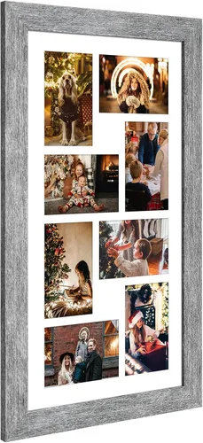 Miniatura 126 de Marcos de Fotos Collage de 13.5X15.5 con 7 Aberturas para Fotos de 4X6, Marco de Fotos Múltiples con Paspartú para Decoración de Pared, Grano