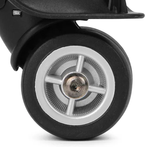 Miniatura 6 de 2 piezas de repuesto de rueda de equipaje, kit de ruedas de viaje negras para reparación de bricolaje, ruedas giratorias de plástico resistente