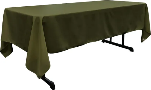 Miniatura 223 de LA Linen Mantel rectangular lavable de popelín de poliéster, resistente a las manchas y a las arrugas, cubierta de mesa 60x84, mantel de tela