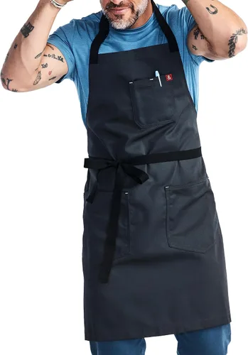 Miniatura 15 de hedley & bennett Essential Apron - Professional Chef Apron with Pockets & Adjustable Bib Strap for Cooking & Grilling