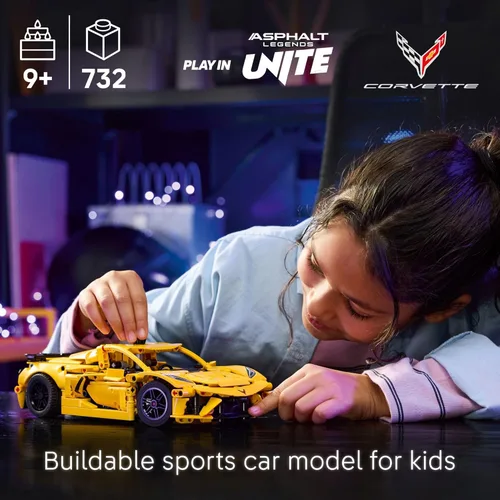 Miniatura 2 de LEGO Technic Chevrolet Corvette Stingray - Juego de construcción de juguete de auto para niños, niñas y niños, a partir de 9 años - Kit