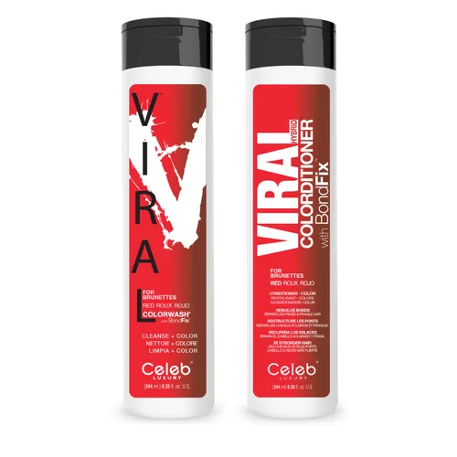 Celeb Luxury Intense Color Depositing Colorwash Shampoo + BondFix Rebuilder, tinte vegano para el cabello, a base de plantas de origen sostenible,