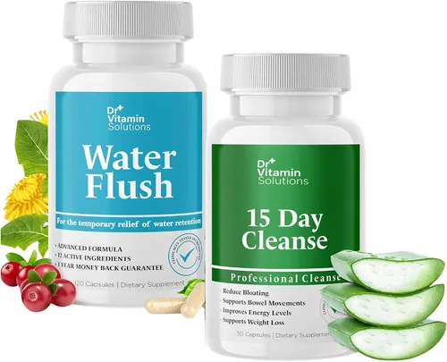 Dr Vitamins Alivio natural instantáneo de la hinchazón y ayuda intestinal de limpieza durante 15 días, desintoxicación para hombres y mujeres