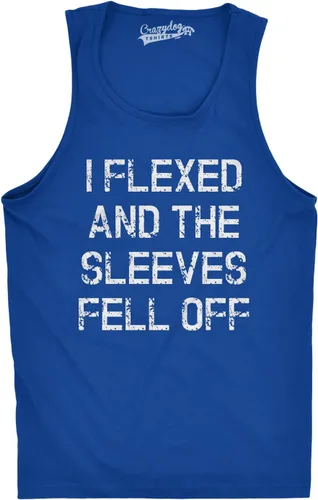 Camiseta sin mangas para hombre con diseño gracioso de I Flexed and The Sleeves Fell Off, camiseta para entrenamiento en el gimnasio
