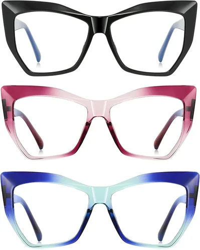 Miniatura 2 de Lentes de lectura para mujer, elegantes estilo Oprah, con bloqueo de luz azul y bisagra de resorte