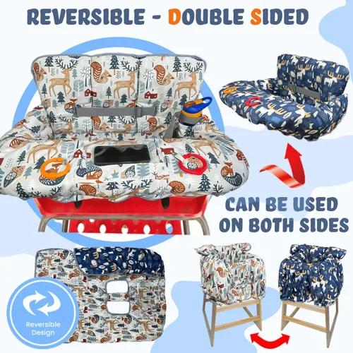 Miniatura 2 de Funda para carrito de compras para bebé, cubierta para carrito de bebé para niño y niña, funda para silla alta para bebé y niño pequeño, regalo