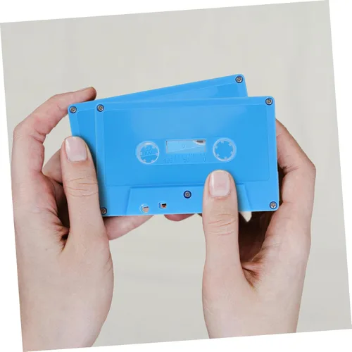Miniatura 5 de YARNOW Caja de almacenamiento de cinta de cassette retro para decoración de casetes DIY cinta de audio decoración música Azul (Sky-Blue)