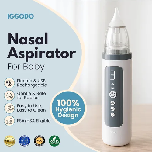Miniatura 2 de Aspirador nasal eléctrico para bebés - Productos elegibles para bebés HSA - Artículos elegibles para bebés FSA Solo succión eléctrica suave