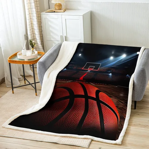 Miniatura 24 de Manfei Sports Car Kids Throw Blanket Blue and Orange Fire Bed Blanket for Boys Girls Room Decor, Black Racing Car Blanket for Couch Sofa, Soft and