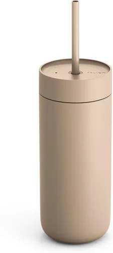 Miniatura 9 de Fellow Vaso frío Carter de 16 onzas, tapa con popote resistente a derrames, vaso aislado al vacío de acero inoxidable con interior de cerámica