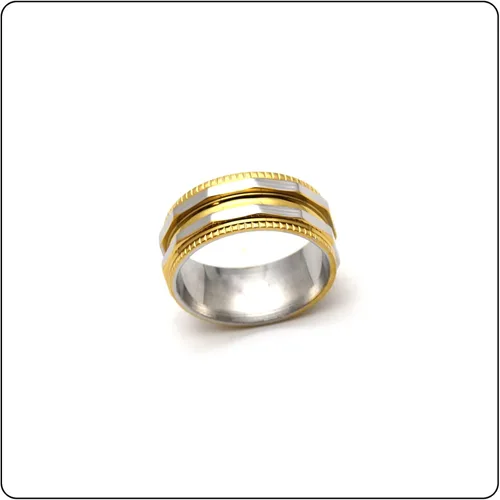 Miniatura 4 de Anillo de banda irregular de acero inoxidable de moda