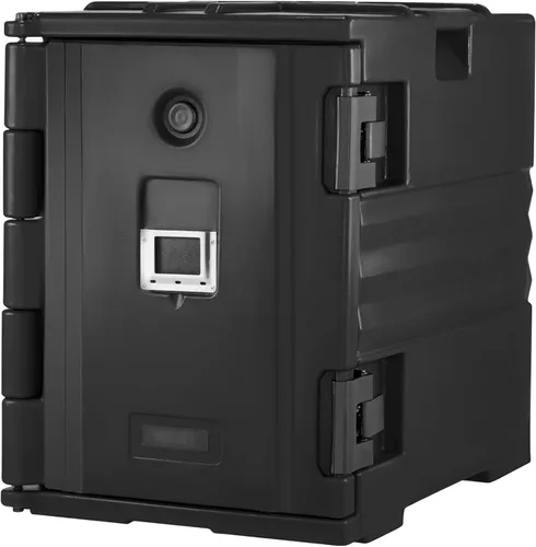 Miniatura 10 de VEVOR - Portador de bandejas de alimentos aislado, Caja de comida caliente de 95 Qt para catering, Portador de caja de comida LLDPE con hebillas