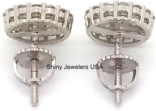 Miniatura 4 de Pendientes para hombre de plata helada, oro rosa, negro u dorado dorado