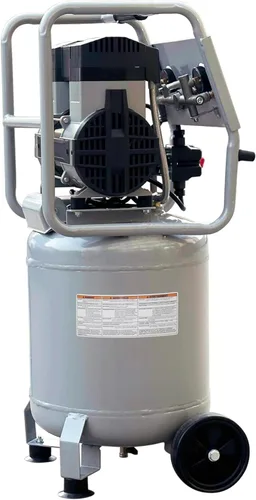 Miniatura 3 de California Air Tools 10020C Compresor de aire ultra silencioso, sin aceite y potente de 2.0 HP, tanque de acero de 10 galones con ruedas, nivel