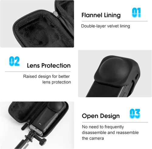 Miniatura 7 de STARTRC VCR Funda de transporte para Insta360 X4 Air (para tapa de lente original), bolsa de almacenamiento, cubierta protectora de viaje, carcasa