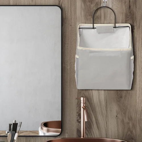 Miniatura 6 de Chumia Paquete de 6 cestas de almacenamiento para colgar en la pared, para baño, armario, bolsa de almacenamiento colgante sobre la puerta, cesta