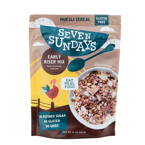 Miniatura 19 de Seven Sundays Farmers Market - Cereal orgánico Muesli de grosella y almendra, bolsa de 12 onzas, certificado sin gluten, sin OMG, sin azúcar