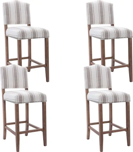 Miniatura 10 de EALSON Farmhouse - Juego de 2 taburetes de bar de cocina de altura de mostrador con respaldo, sillas de bar de madera modernas de mediados de siglo
