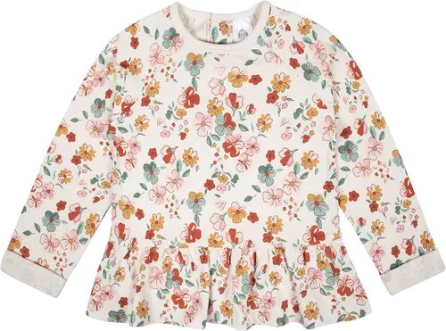 Miniatura 3 de Gerber Conjunto de 2 piezas de camiseta y leggings con cintura peplum para niñas pequeñas
