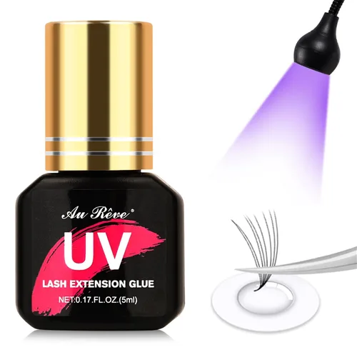 Miniatura 6 de Pegamento de extensión de pestañas UV – 0.1 onzas líquidas de curado por luz, pegamento extra fuerte para pestañas UV, adhesivo de 1 segundo