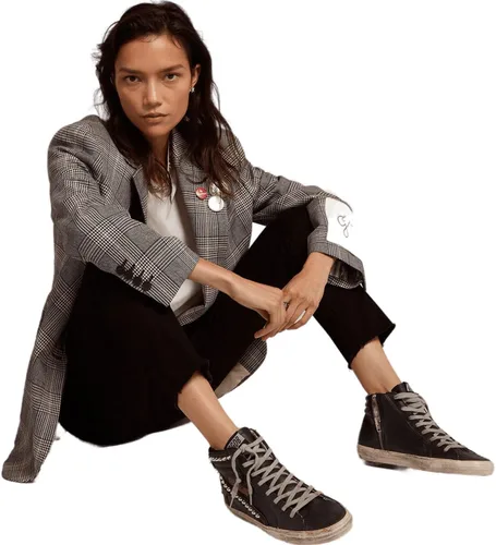 Miniatura 6 de Golden Goose Slide Classic Leather Upper Studs Womens Distressed Sneakers