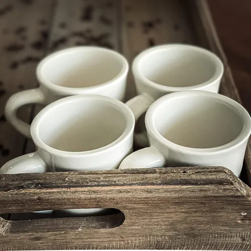 Miniatura 3 de COLETTI Taza de comedor – Taza de café pesada, taza de café retro – Taza de comedor resistente y pesada – Nostalgia en cada sorbo