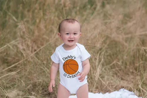 Miniatura 3 de 7 Comido 9 Ropa Bebé Niño Daddy's Lil Dribbler Baloncesto Onepiece