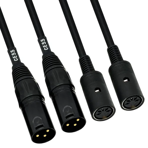 Miniatura 6 de CNCESS CESS-279 DIN - Cable adaptador MIDI hembra de 5 pines a XLR macho de 3 pines, cable convertidor de 6 pulgadas para sintetizadores, teclados