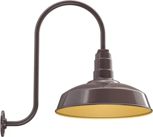 Miniatura 34 de Steel Lighting Co. Gardena - Luz de granero Montaje en pared al aire libre Cúpula de 16 pulgadas Cuello de cisne de 16 pulgadas Luz