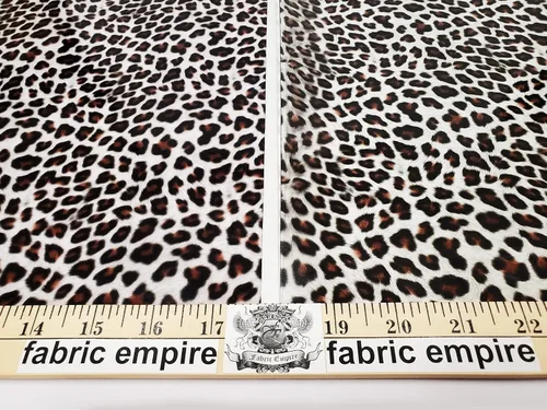 Miniatura 3 de Tela de tapicería de vinilo plástico con estampado de leopardo transparente, calibre 30, 54 pulgadas de ancho, vendido por yarda (marrón)