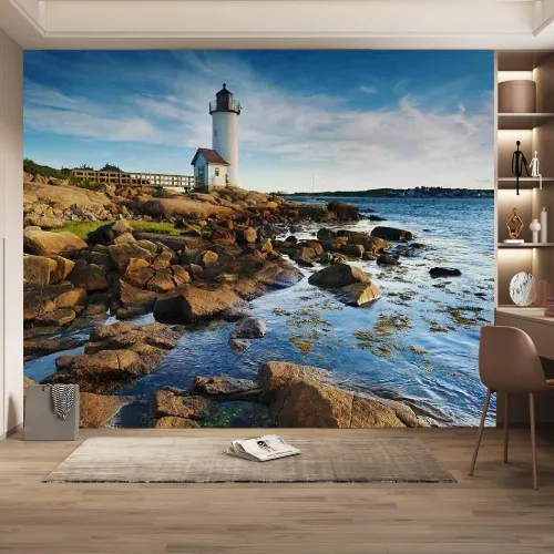 Miniatura 8 de Papel pintado de cascada de bosque, diseño cálido de plantas tropicales, papel tapiz Art Deco, para sala de estar, fondo de televisión, no se pega