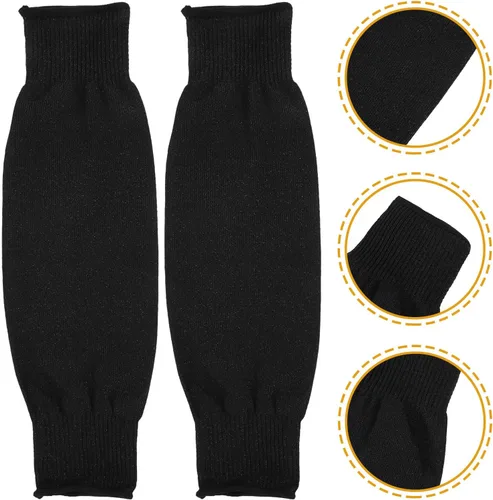 Miniatura 9 de LABRIMP Cut Resistant Forearm Sleeves 2 Pairs Black Arm Guards Protective Sleeves for Men Women Work and Sports 15.7 18 Inch without Thumb Hole