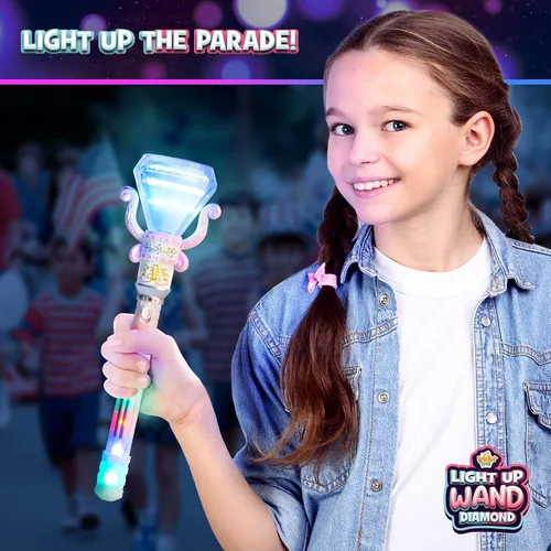 Miniatura 4 de IPIDIPI TOYS Varitas mágicas giratorias iluminadas para niños, paquete de 2, varita mágica de hadas de juego de simulación, rellenos de cesta
