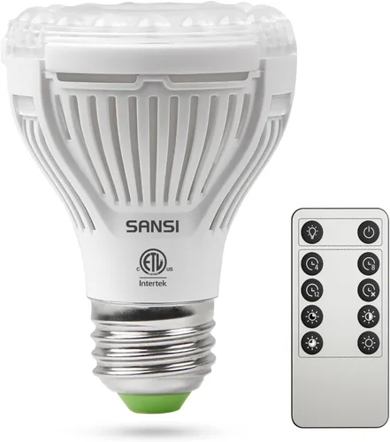 Miniatura 9 de SANSI - Bombilla de crecimiento regulable de espectro completo, alta PPFD de 40W (equivalente a 600 vatios) con control remoto, temporización
