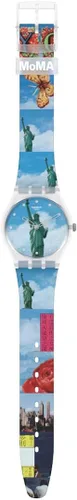 Miniatura 2 de Swatch Gent Correa de silicona de cuarzo estándar azul 16 reloj casual modelo GZ351