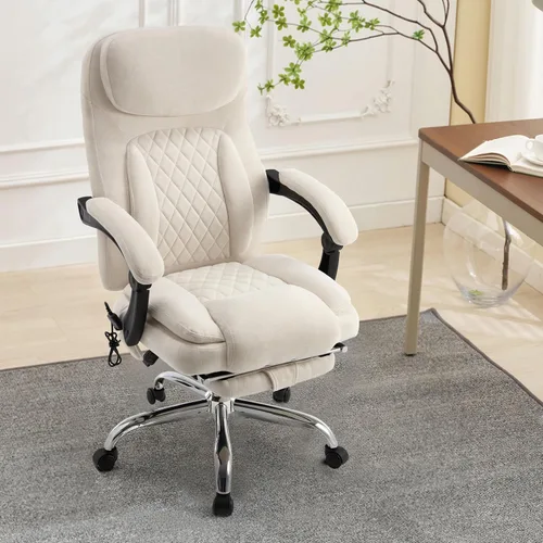 Miniatura 9 de Silla de oficina de masaje de 500 libras, sillas de oficina ejecutiva de 6 puntos de vibración y calor, silla de escritorio cómoda reclinable