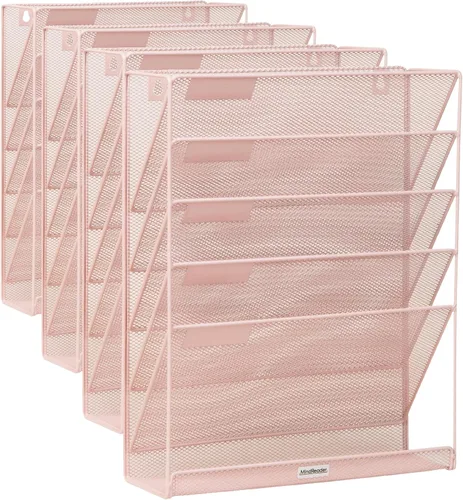 Miniatura 14 de Mind Reader MAGSTACK Soporte apilado para documentos montado en la pared, papel, bandeja de archivos, organizador de oficina, 6 compartimentos, Negro