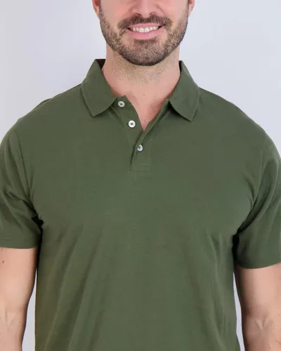 Miniatura 14 de Real Essentials Paquete de 3: Polo de manga corta de algodón para hombre, de secado rápido, transpirable, (disponible en tallas grandes y altas)