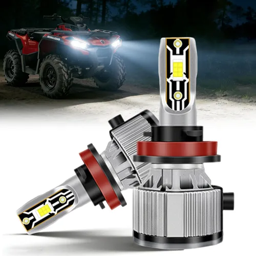 QYMOTO Bombillas H11 ATV compatibles con Can Am Outlander 850 1000 650, luz antiniebla Can Am Defender, 12000LM 6500K blanco frío, paquete de 2