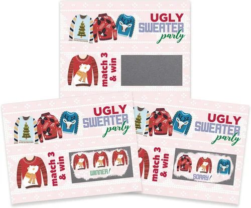Miniatura 11 de My Scratch Offs Paquete de 26 tarjetas de juego para rascar, 3 x 4 pulgadas, divertidos recuerdos de fiesta de Navidad para adultos, familias