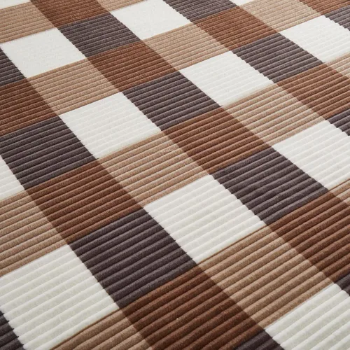 Miniatura 7 de PU MEI Manta Sherpa tamaño matrimonial/Queen, manta gruesa a cuadros, 90 x 80 pulgadas, franela súper suave, forro polar, reversible, de terciopelo