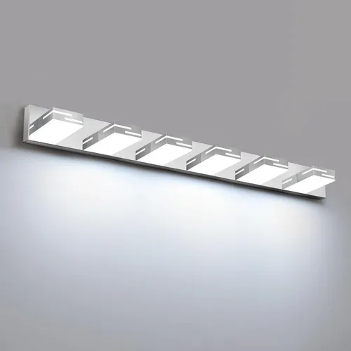 Miniatura 19 de Lámparas LED modernas para tocador de baño, 4 luces, 5CCT, regulables, color negro mate, para accesorios de iluminación de baño sobre espejo